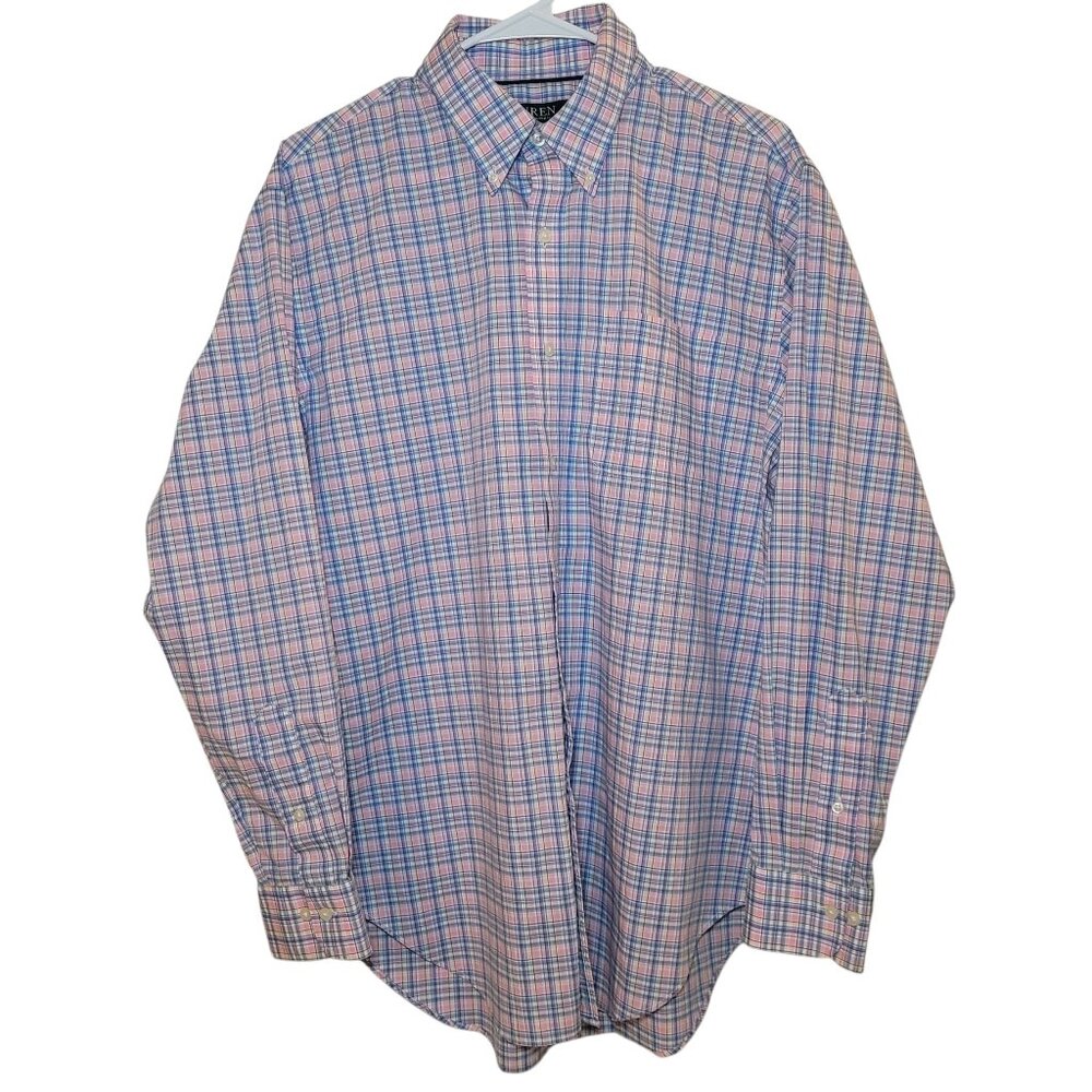 Lauren Ralph Lauren Button Up Shirt Mens Plaid Large Preppy Academia - Picture 3 of 9